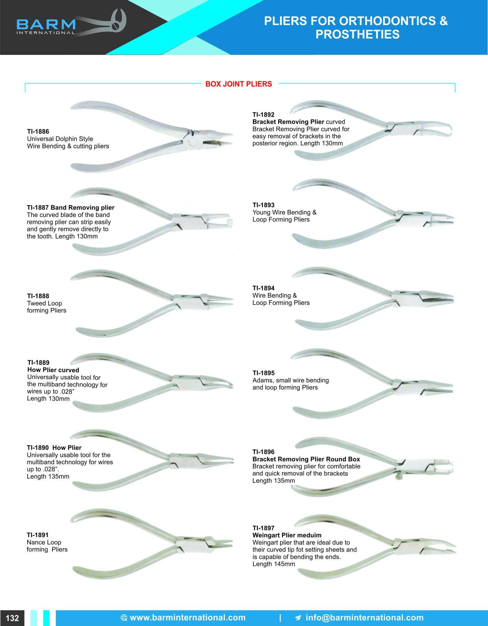 Pliers for Orthodontics & Prosthrties